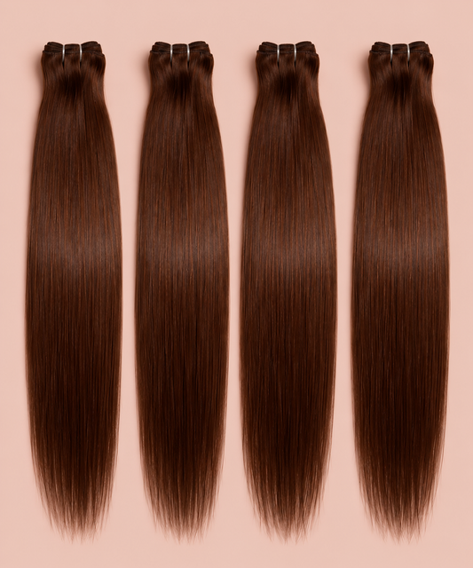 Signature Velvet Brown Virgin 4-Bundle Deal | Straight